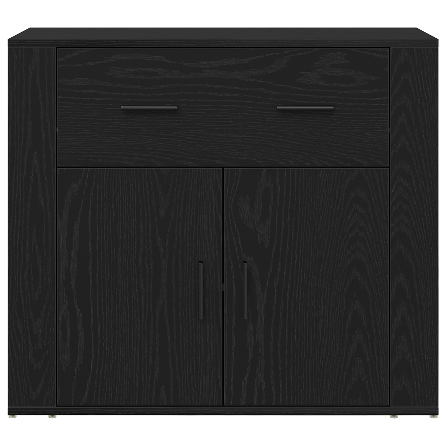 Skåp Svart Ek 80x33x150 cm