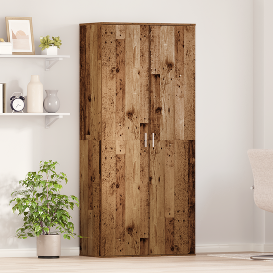 Skåp Åldrat Trä 80x39x178 cm