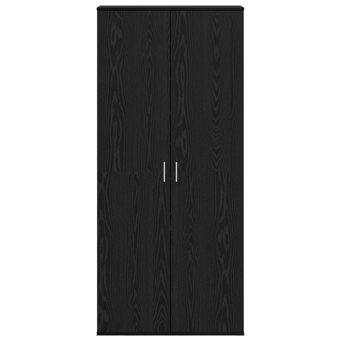 Skåp Svart Ek 80x39x178 cm Trä