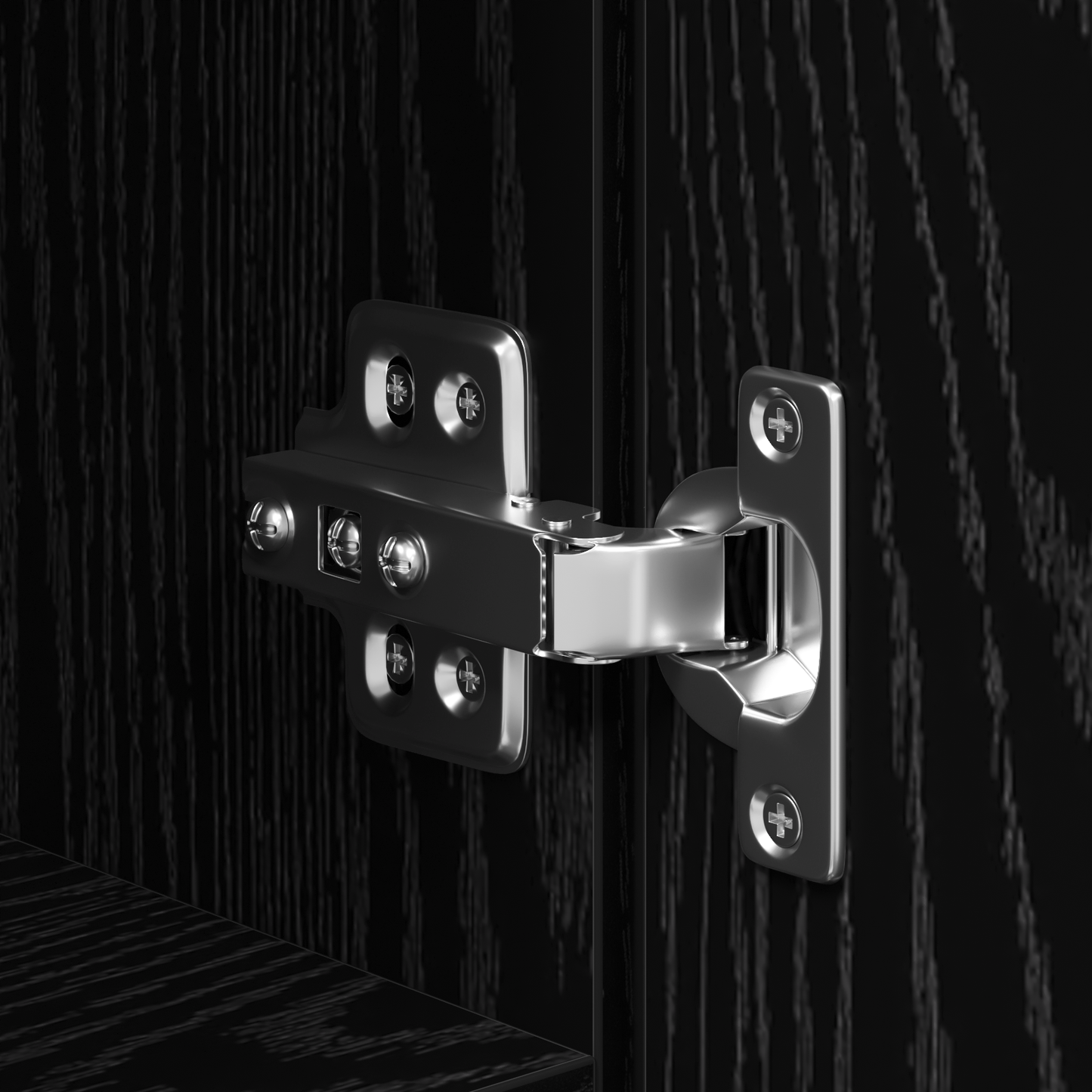 Skåp Svart Ek 40x42.5x185 cm