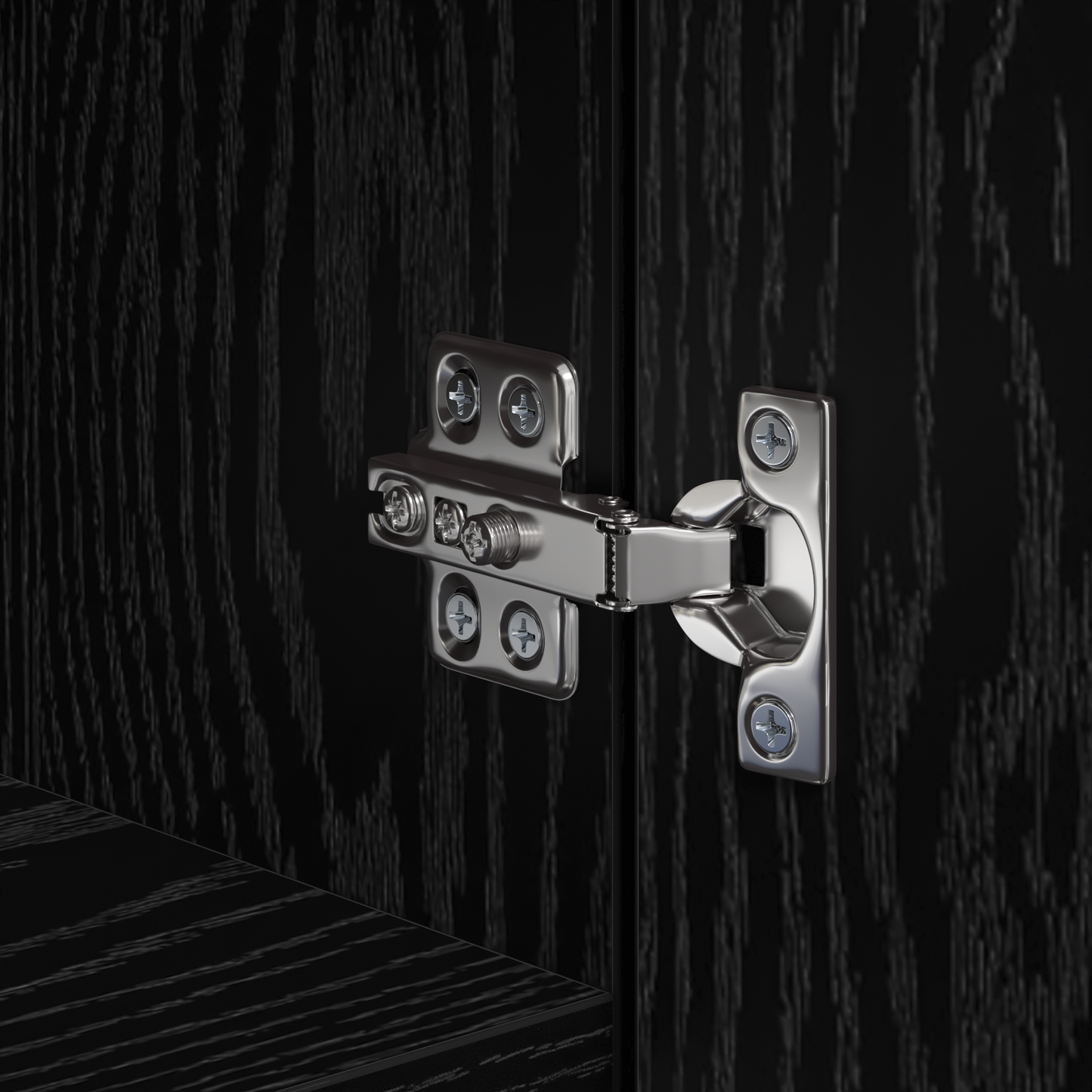 Skåp Svart Ek 45x42.5x185 cm