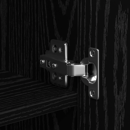 Skåp Svart Ek 70x42.5x185 cm