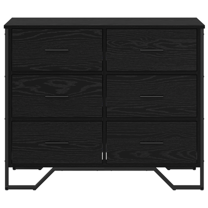 Byrå Svart Ek 91x35,5x74,5 cm