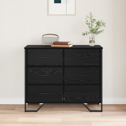 Byrå Svart Ek 91x35,5x74,5 cm