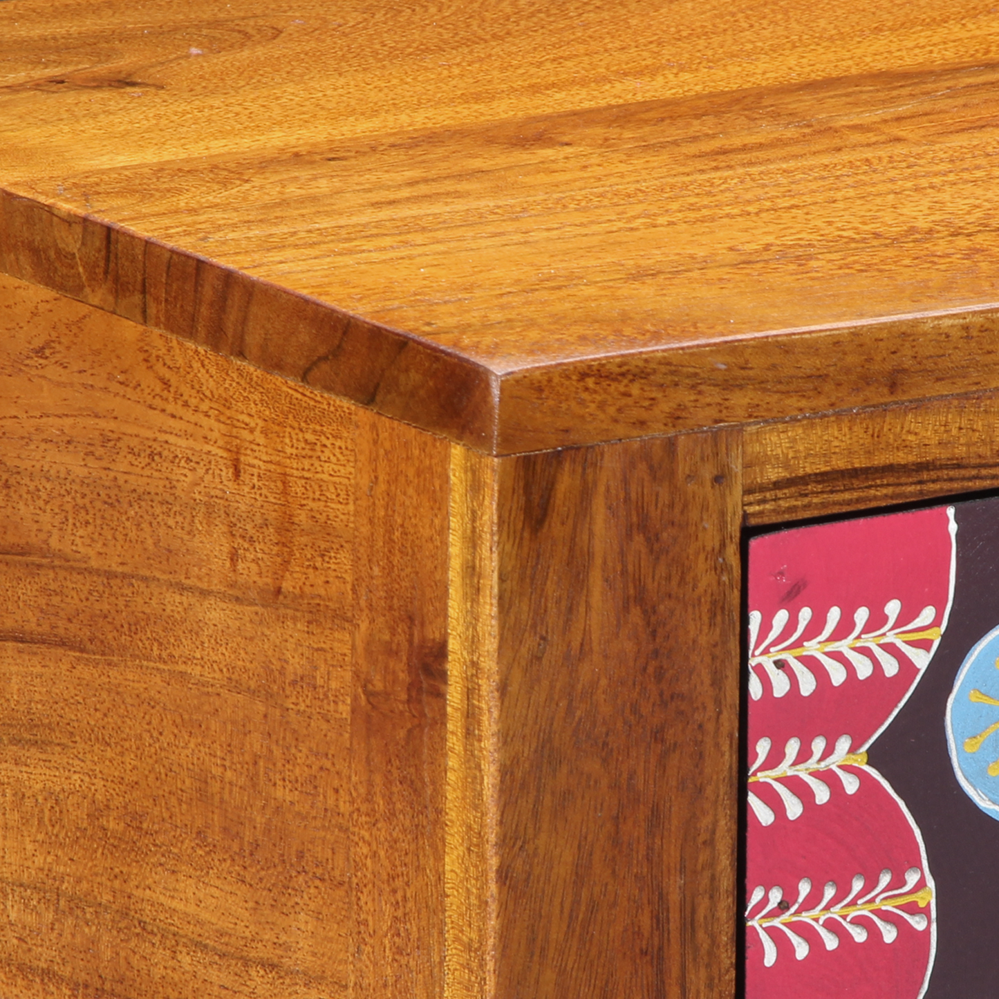 Sidobord Trä 35x35x75 cm Massivt Akaciaträ