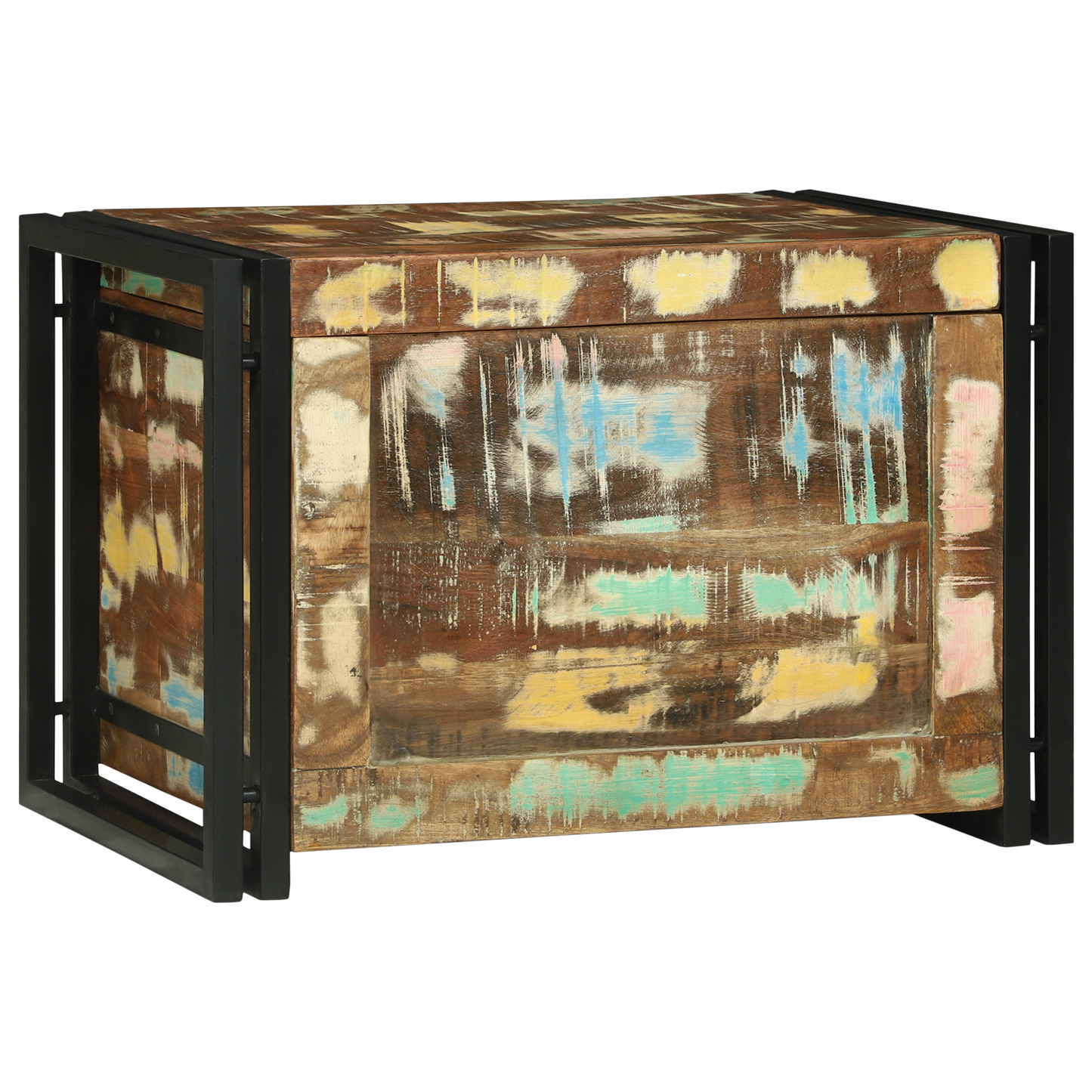 Förvaringsbänk Förvaringslåda 60 x 40 x 41 cm av solid återvunnet trä