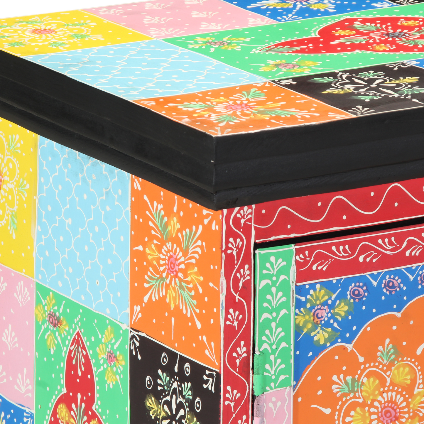 Avlastningsbord Konsollbord Trä Flerfärgat 50x30x75 cm i Massivt Mangoträd