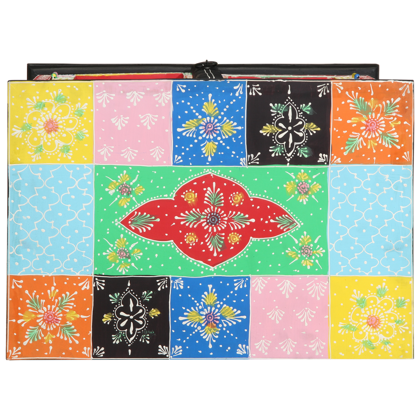 Avlastningsbord Konsollbord Trä Flerfärgat 50x30x75 cm i Massivt Mangoträd