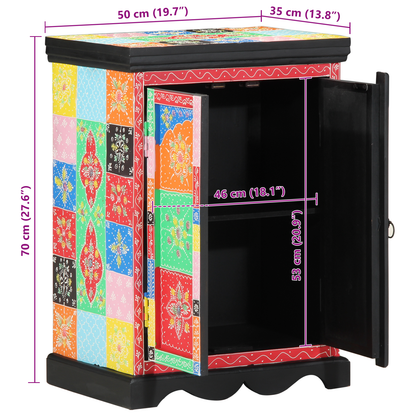 Avlastningsbord Konsollbord Trä Flerfärgat 50x30x75 cm i Massivt Mangoträd