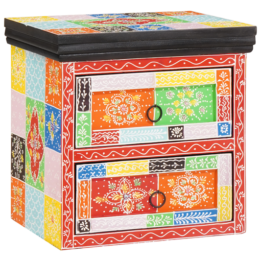 Sängbord Nattduksbord Trä Flerfärgad 40 x 30 x 40 cm Massivt Trä med färg