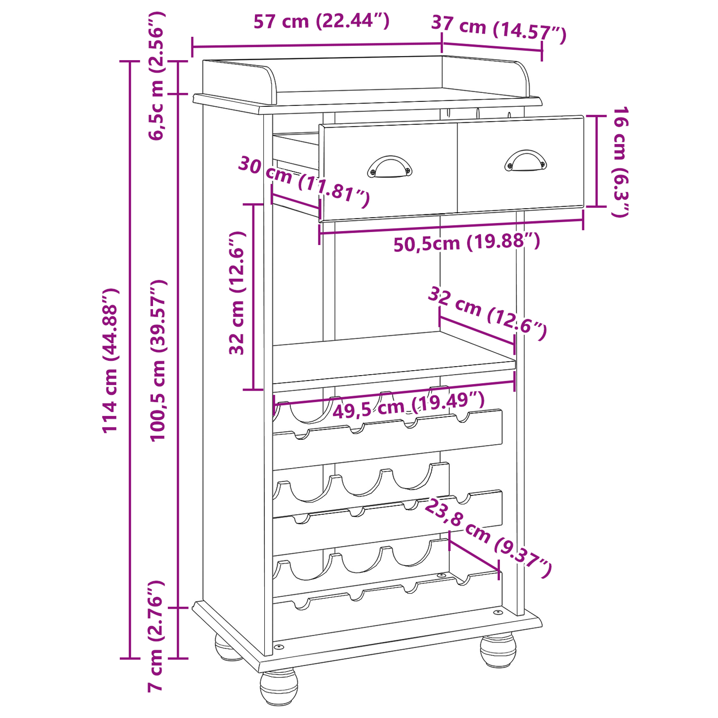 Vinställ med 12 Flaskhållare Honungsbrun Massiv Trä Furu