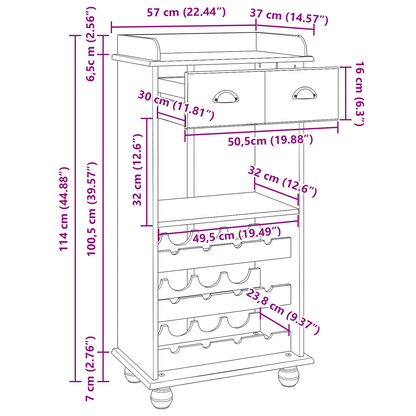 Vinställ med 12 Flaskhållare Honungsbrun Massiv Trä Furu