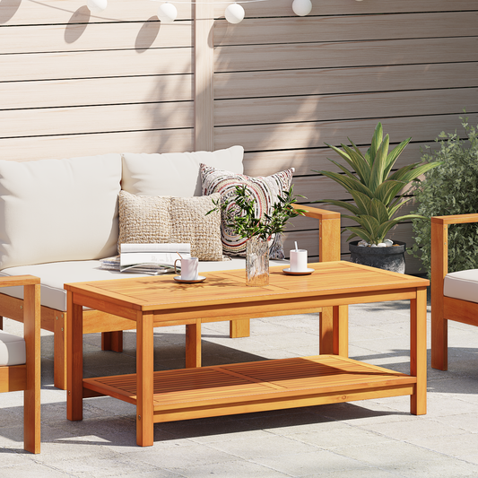 Soffbord Trä 110x55x45 cm Massivt Akaciaträ