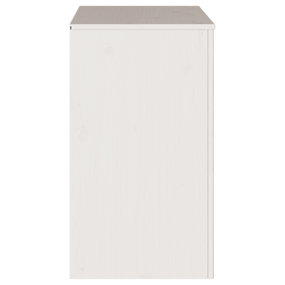 Skänk Vit "DRAMMEN" Vit 79x43x75,5 cm Massivt Trä Furu