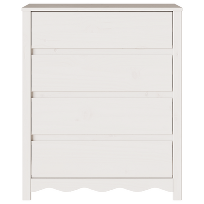 Byrå Vit "DRAMMEN" 76,5x40x91 cm Massivt Trä Furu