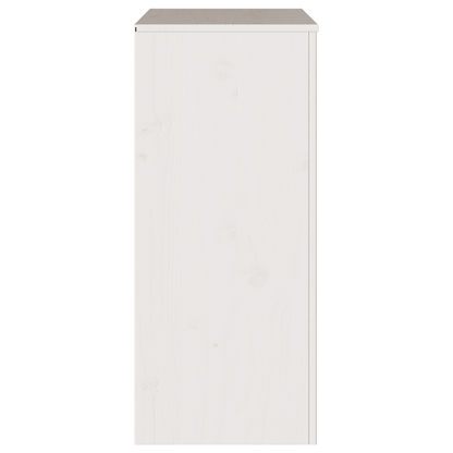 Byrå Vit "DRAMMEN" 76,5x40x91 cm Massivt Trä Furu