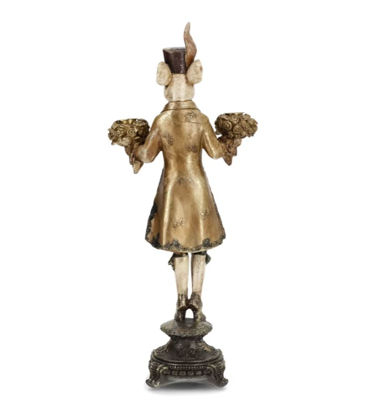 Ljusstake Mus Guld 20x11x46cm