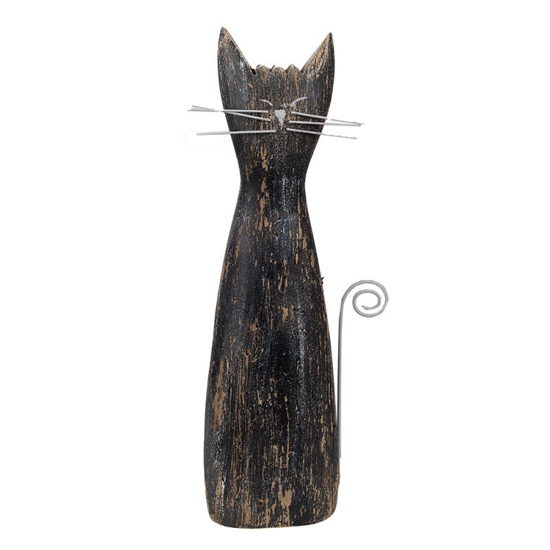 Dekoration Figur Djur Katt 31 Cm Svart tr , hemmetshjarta.se