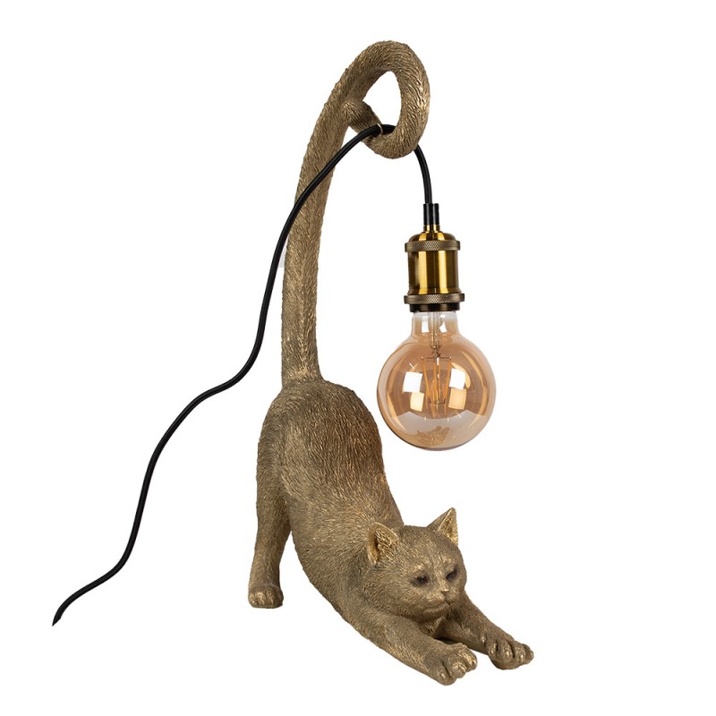 Bordslampa Katt Guldfrgad 31x17x49 cm , hemmetshjarta.se