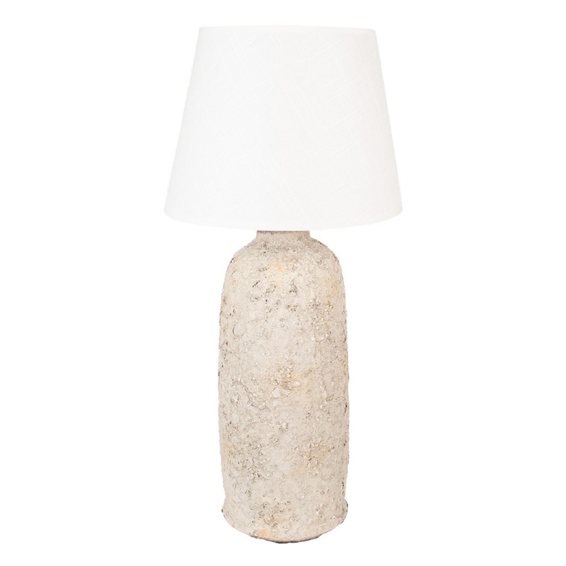 Bordslampa Beige  35x74 cm Terrakotta , hemmetshjarta.se